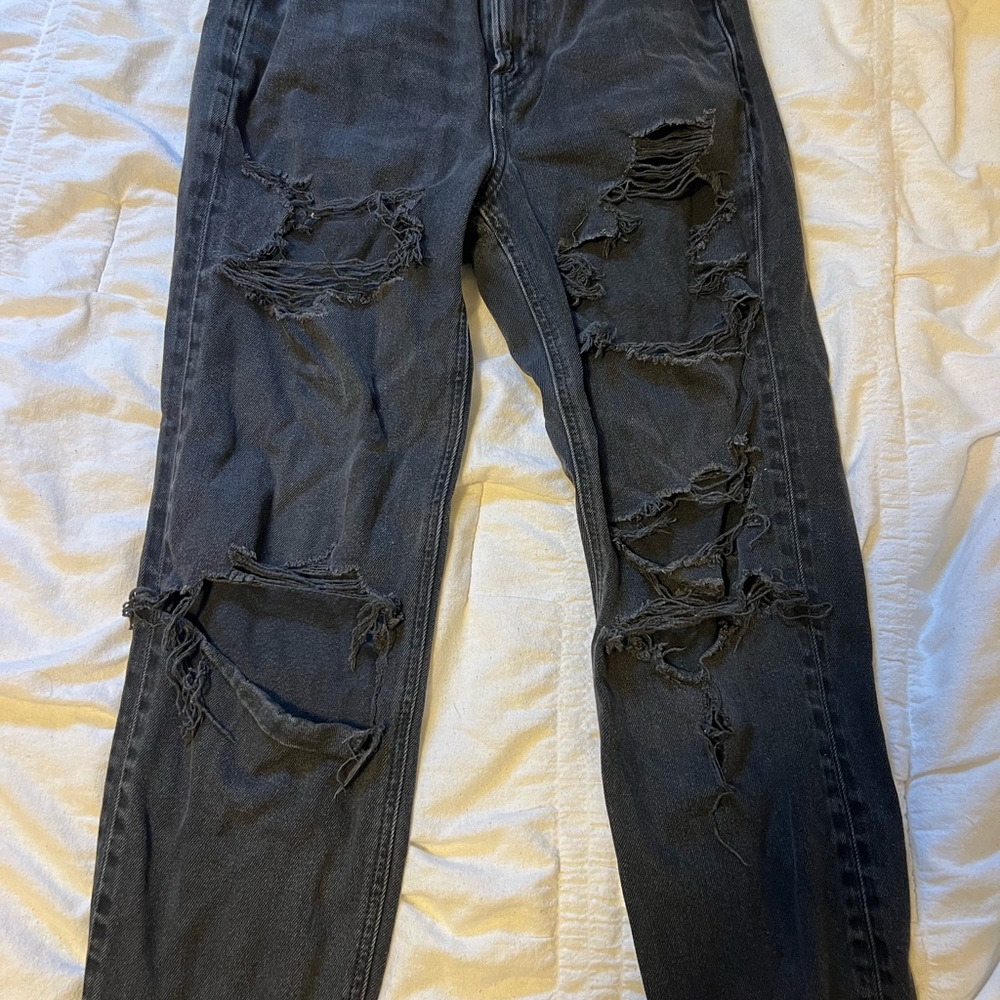 American Eagle Outfitters Black Ripped Jeans